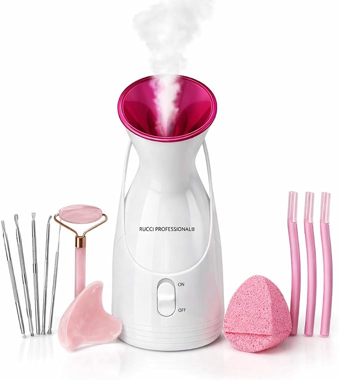 Nano Ionic Facial Steamer Spa Kit, 12-Piece Skincare Set by Unknown