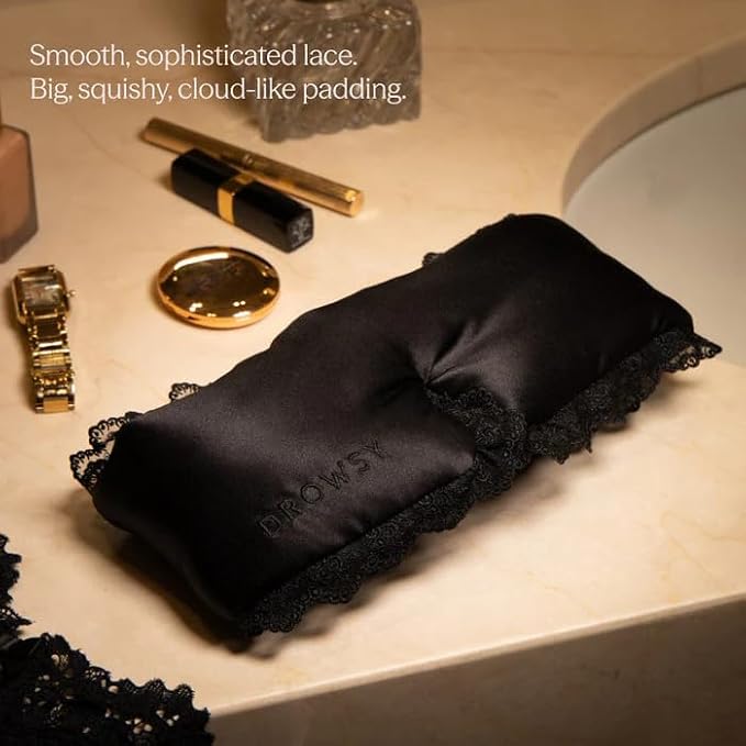 DROWSY Silk Sleep Mask. Face-Hugging, Padded Silk Cocoon - Image 3