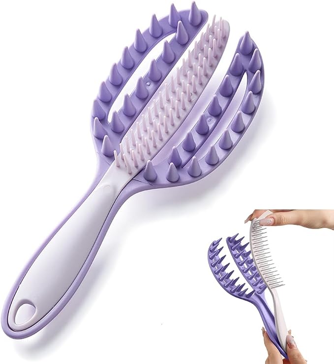 OULIGET 2-in-1 Scalp Massager Shampoo Brush, Hair Scrubber Scalp Stimulator by OULIGET