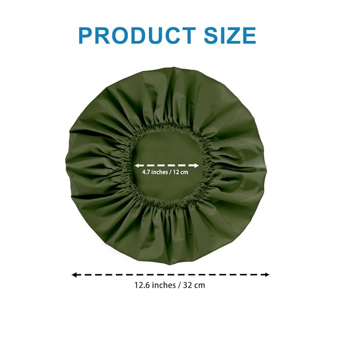 Shower Cap for Women, Double Layer Waterproof Bath Cap, Reusable Hair Protector - Image 4