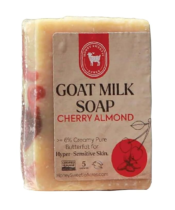 Honey Sweetie Acres Cherry Almond Goat Milk Soap by HoneySweetieAcres