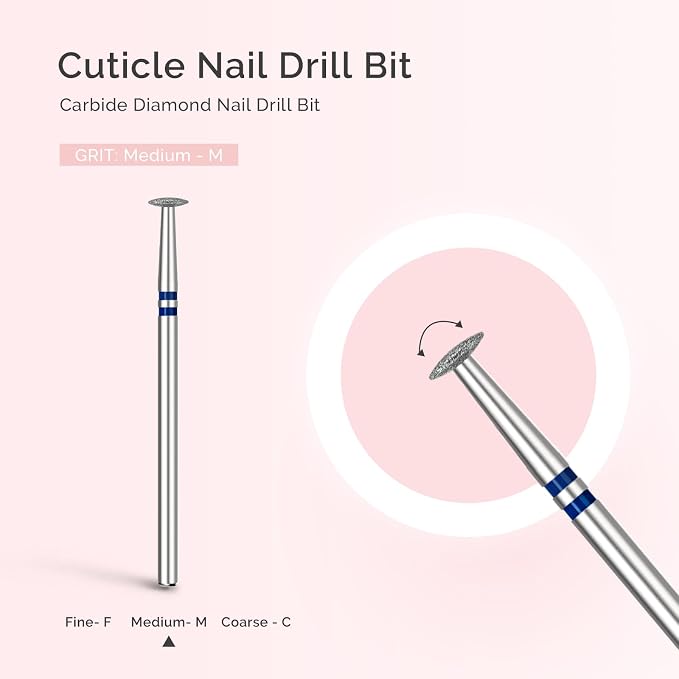 MelodySusie 5mm Umbrella Shape Cuticle Clean Nail Drill Bit 3/32'', - Image 4