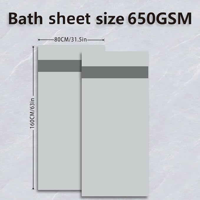 Fluffy Cotton Bath Towels Set800G, 2-Piece Set, Thickened and Enlarged - Image 2
