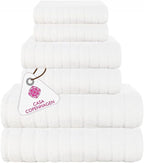 CASA COPENHAGEN Ecstatic 6Pcs 100% Egyptian Cotton Large Designer Towels Gift by CASACOPENHAGEN