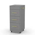 Salon Trolley Cart with Wheels, 3-Drawer Rolling Hair Styling Station, Mobile by OmySalon
