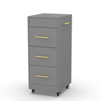 Salon Trolley Cart with Wheels, 3-Drawer Rolling Hair Styling Station, Mobile by OmySalon