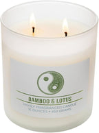 Carolina Bamboo Lotus Scented Candle, 16 oz Wellness Relaxing Aromatherapy - Image 4