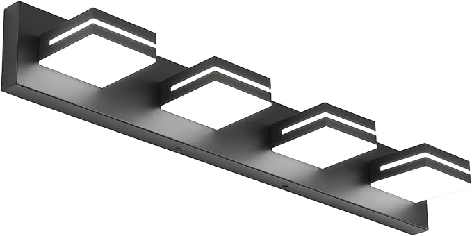 SineRise LED Modern Bathroom Vanity Light Fixtures, Matte Black Modern Acrylic by SINERISELIGHTING