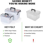 HEY FOLY Set of 2 White Medicine Organizer Storage Box - Image 4