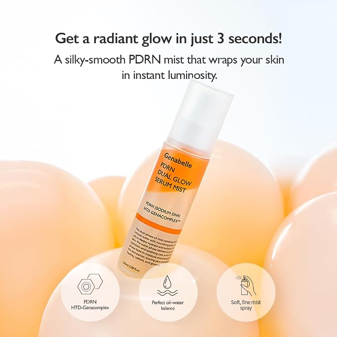 Genabelle PDRN Dual Glow Serum Mist – Hydrating Face Mist - Image 2