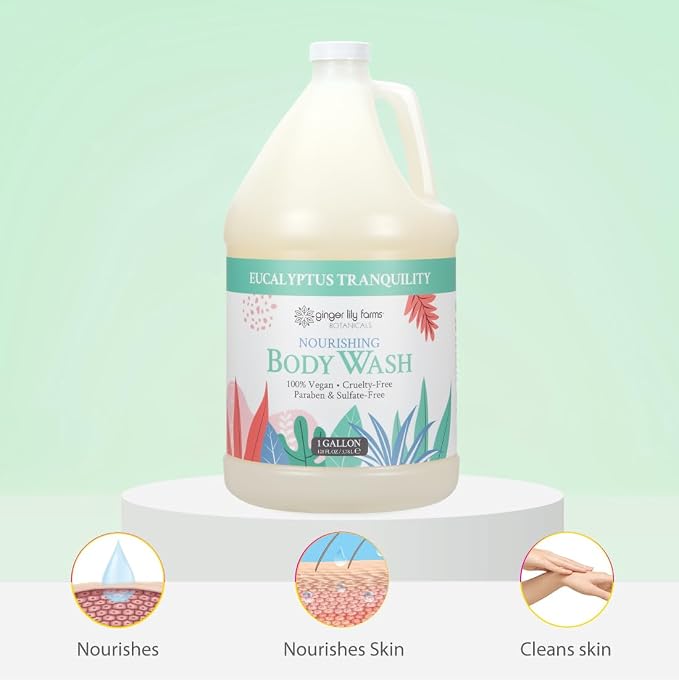 Ginger Lily Farms Botanicals Nourishing Body Wash, Eucalyptus Tranquility - Image 6