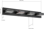 SineRise LED Modern Bathroom Vanity Light Fixtures, Matte Black Modern Acrylic - Image 7