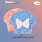 2Pcs Microfiber Hair Wrap Hair Drying Cap Hair Plopping Cap Towel Curly Hair - Image 2