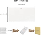 SEMAXE 4 Piece White Bath Towel Set - Image 2