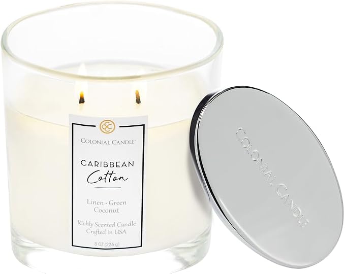 Colonial Candle Caribbean Cotton Scented Candle Jar, Highly Fragranced Candles - Image 3