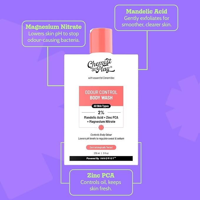 Chemist at Play Odour Control Body Wash| Controls Body Odour| Long Lasting - Image 4