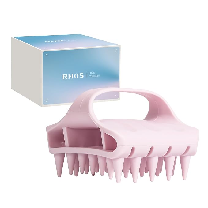 RHOS Shampoo Brush, Soft Silicone Scalp Scrubber, Scalp Massager by RHOS