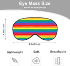 Rainbow Striped Sleep Eye Mask LGBT Flag Color Stripes Art Silk Eye Mask - Image 2