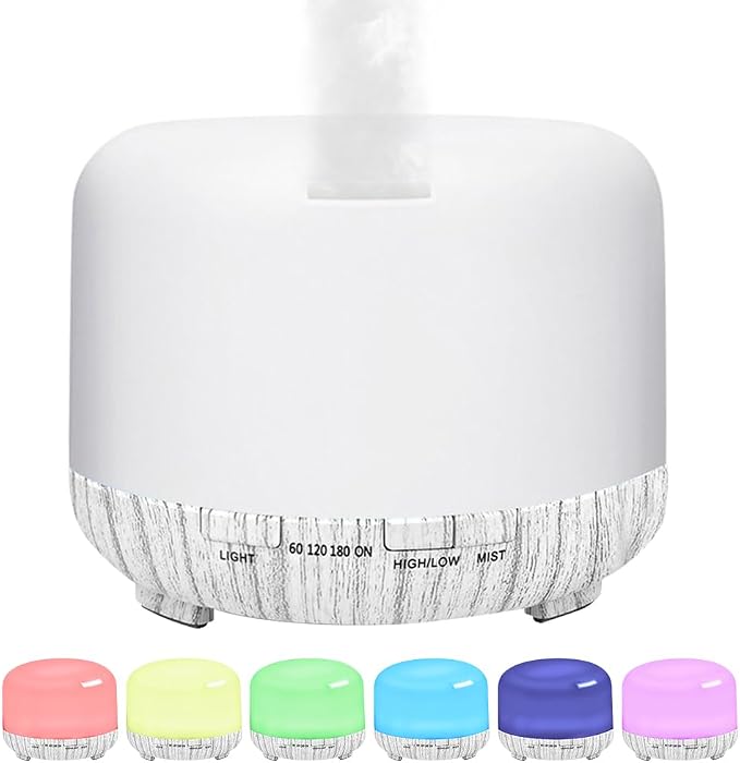 500ml Premium Essential Oil Diffuser, Quiet 4-in-1 Ultrasonic Aromatherapy by Unknown