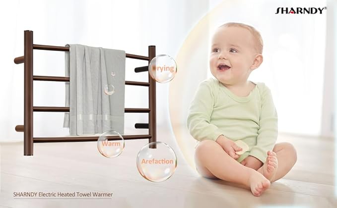 Towel Warmer ORB for Bathroom Wall Mounted Bath Towel Heater Plug-in Electric - Image 3