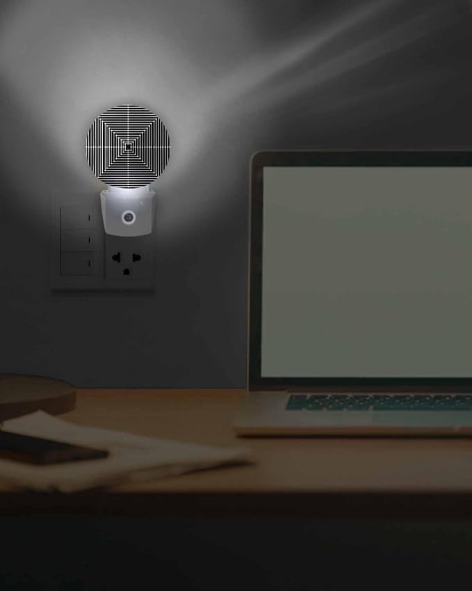 Night Lights Auto Sensor Black Aesthetic Night Light Lines Perspective Box - Image 7
