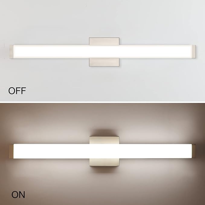 Bathroom Vanity Light Brushed Nickel Square LED 24 inch 14W 4000K Natural White - Image 5