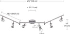 Globe Electric 59351 Payton 6-Light Foldable Track Lighting, Matte Silver - Image 9