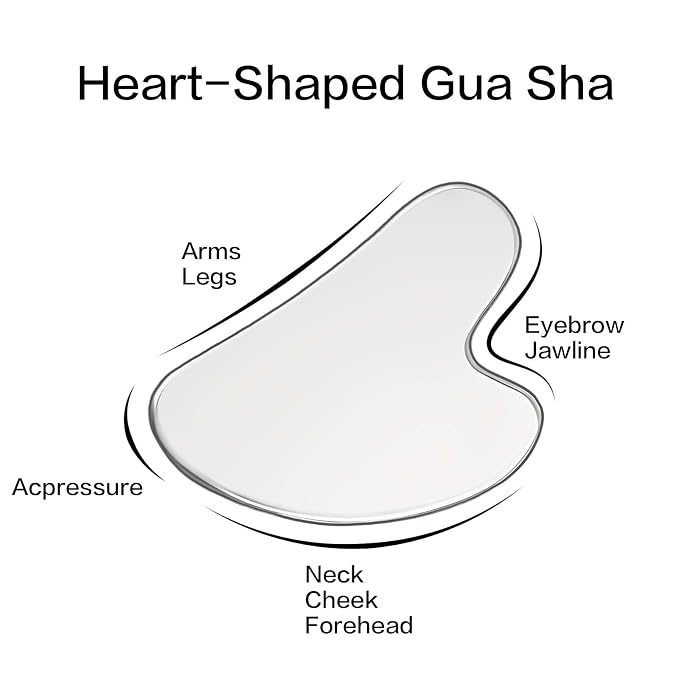 Gua Sha Facial Tools, Stainless Steel Guasha Tool - Image 2