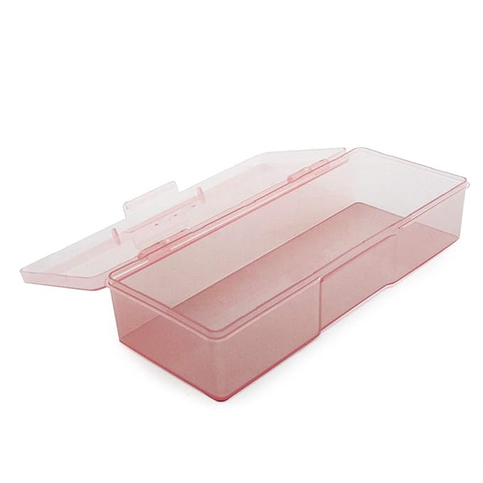 Transparent Box Storage Case for Nail Art Equipment Manicure Tool Organzing by Rolabling