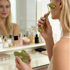 Jade Facial Roller & Gua Sha Set – Natural Stone Skincare Tools - Image 6