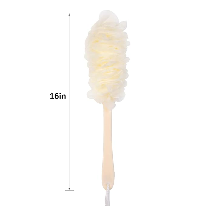 Back Scrubber for Shower, Loofah Long Handle Bath Body Brush, Soft Nylon Mesh - Image 7