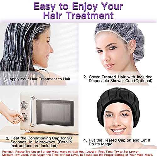 Deep Conditioning Heat Cap Cordless 100% Natural Cotton Flaxseed Seed Interior - Image 7