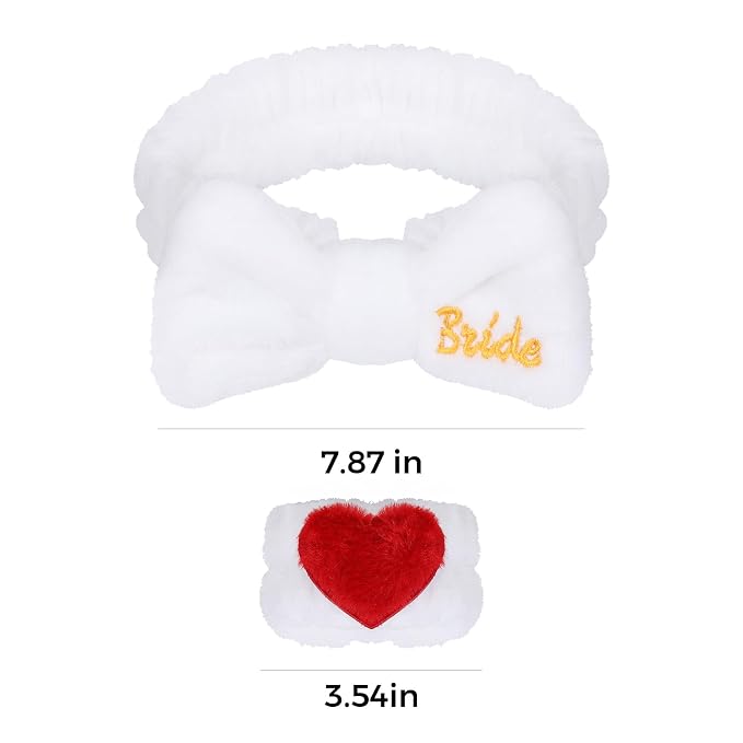 Bridal Print Plush Wash Face Headband - Image 7