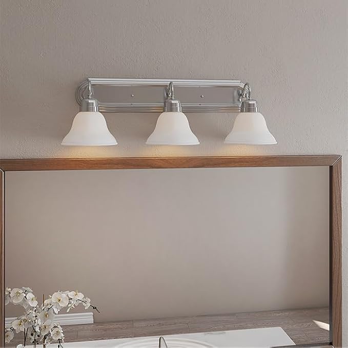 Design House Millbridge 3-Light Vanity Light, Satin Nickel Finish, Frosted - Image 8