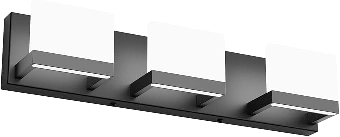 Tipace Black LED Vanity Lighting Fixture Modern 3 Lights Vanity Lights by Tipace