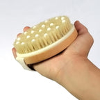 Dry Body Brush, Natural Bristle Bath Brush, Lymphatic Drainage, Stimulate Blood - Image 6