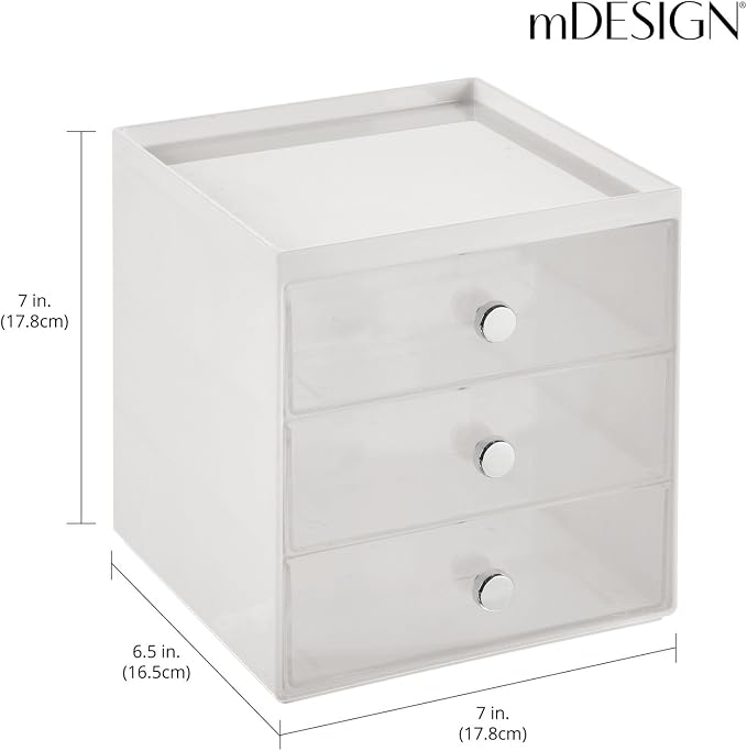 mDesign Plastic 3 Drawer Organizer - Image 2