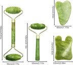 Bibabala 4-PCS Face Roller and Gua Sha Set, Skin Care Roller, Jade Roller Set - Image 2