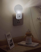 Night Lights Auto Sensor Stripes Grain Night Light Grey Solid Color Round Lamp - Image 5