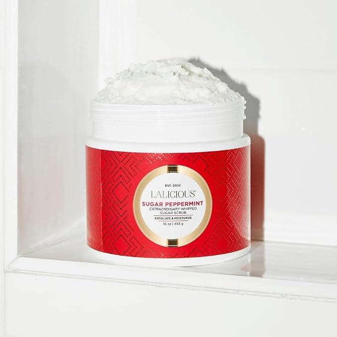 LALICIOUS Sugar Peppermint Exfoliating & Moisturizing Body Scrub | Coconut Oil - Image 4