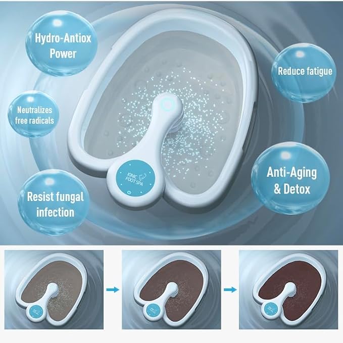 Ionic Foot Bath Detox Machine, Portable Pedicure Spa Bath Massager, Feet - Image 7