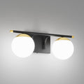 Ralbay Black and Gold Bathroom Vanity Light 2-Light Mid Century Modern Vanity by RalbayLighting