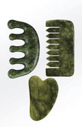 Meridian Massage Comb for Face & Scalp, Natural Stone, Stimulates Blood by Smilkaiger