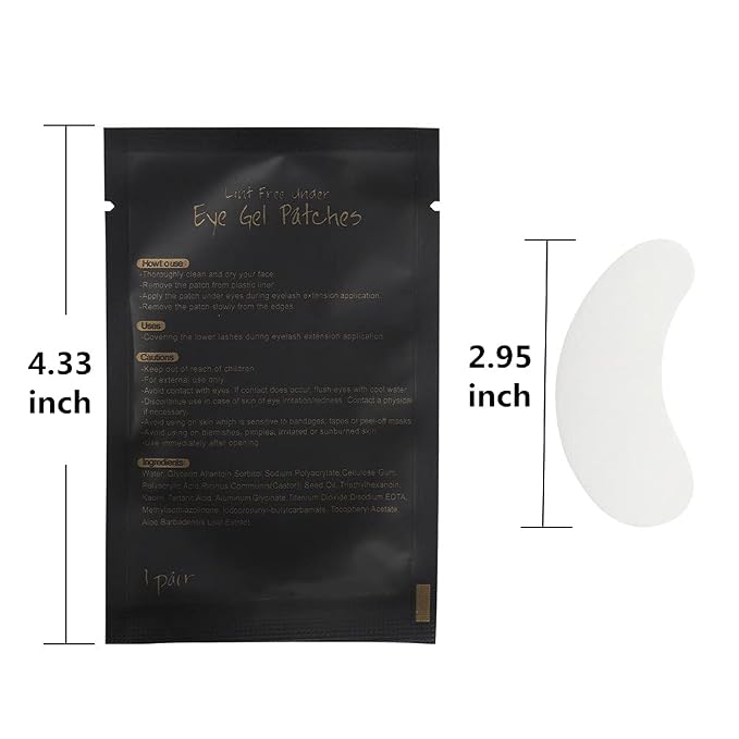 myaokue-up 100 Pairs Eye Gel Pads, Lint Free Under Eye Patches - Image 3