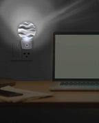 Night Lights Auto Sensor Grey Ocean Waves Night Light Abstract Mountain Stripes - Image 7