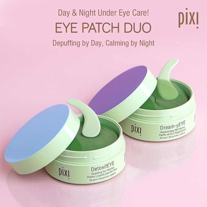 Pixi Day & Night Eye Patch Duo |Depuffing Hydrogel Under-Eye Patches - Image 2