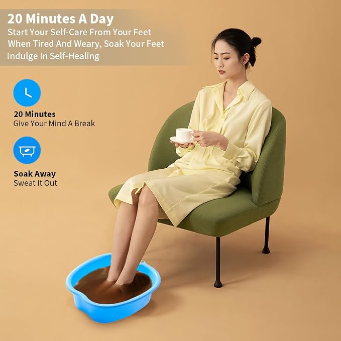Foot Soaking Tub Large Size Foot Basin Sturdy Soaking Feet Bucket Massager Tub - Image 3
