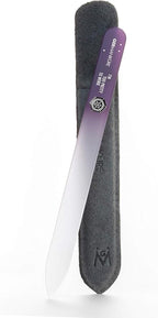 GERMANIKURE Glass Nail File in Suede Sleeve by GERMANIKURE