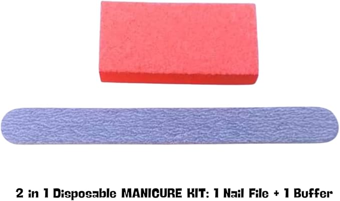 Disposable Nail Care Kit Set, 4-in-1 Pedicure Kit w/Pumice Sponge and 2-in-1 - Image 3