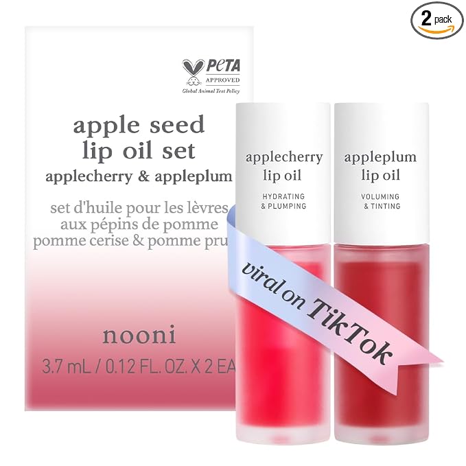 NOONI Vegan Appleseed Lip Oil Set by nooni
